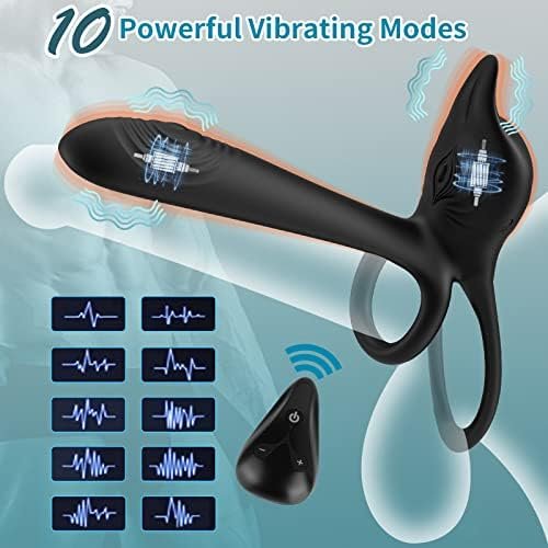 Live4Cool Vibrating Penis Ring 3 In 1 Cock Ring Vibrator With 10 Vibration Modes Stimulate G-Spot Clitoral Adult Sex Toy For Couples Black - Image 2