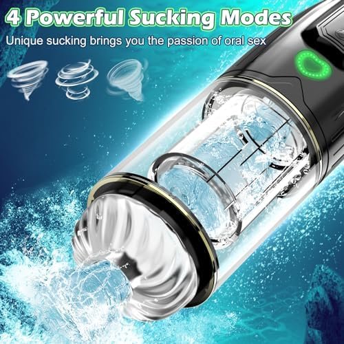 Automatic Thrusting Rotating Sucking Male Masturbator, Male Stimulator Full Waterproof 3D Realistic Textured Sleeve Pocket Pussy Stroke Toys Penis Pump With 10 Mode, Adult Men Sex Toys & Games For Men - Image 3