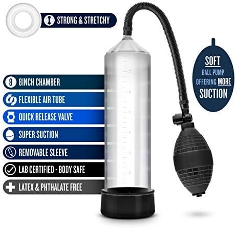 Blush Performance Vx101 - Male Enhancement Pump - Beginner Penis Pump For Enlargement - Synthetic Rubber Ball Pump For More Suction - Soft Comfortable Sleeve - Helps With Ed - Sex Toy For Men - Clear - Image 2