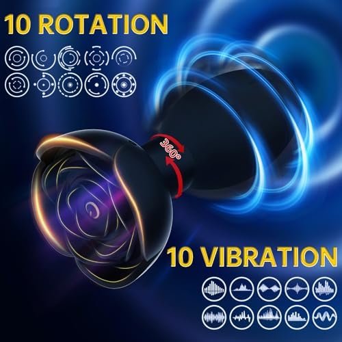 Anal Plug Vibrator With Remote Control Sex Toys For Men Women, Prostate Massager With 10 Rotation Vibration Modes, Adult Sex Toys Vibrating Butt Plug Anal Toys Vibrators Male Sex Toys Couple Pleasure - Image 2