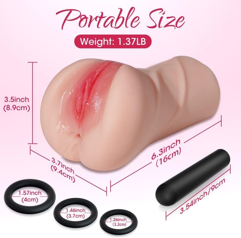 Male Masturbator Male Sex Toy - 4In1 Upgrade Pocket Pussy Sex Toys For Men With Powerful Bullet Vibrator & 3 Penis Ring, 10 Vibrations Modes Adult Toys Mens Stroker - Image 2