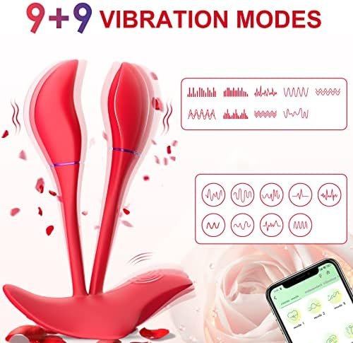 Rose Sex Toys For Women App Controlled Wearable Panty Vibrators Pistil Vibrating Panties Adult Toys, G Spot Butterfly Vibrator Couples Play, 9 Vibrations Clitoral Anal Nipple Stimulator For Womens Sex - Image 2