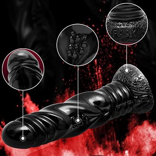 Realistic Monster Dildo With Large Upturned Glans For G-Spot Stimulation, Lifelike Cock Silicone Realistic Penis With Suction Cup For Pegging With Raised Nubs, Adult Sex Toys For Women - Image 2