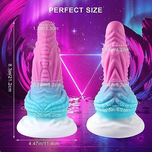 Realistic Dragon Dildo, Thick Huge Monster Dildo With Strong Suction Cup, Silicone Anal Plug Sex Toys For Men And Women,8.3In- Big Size - Image 3