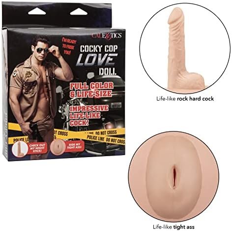 Calexotics Cocky Cop Love Doll – Full Size Inflatable Male Sex Doll - Novelty Adult Sex Toy – Tan - Image 3
