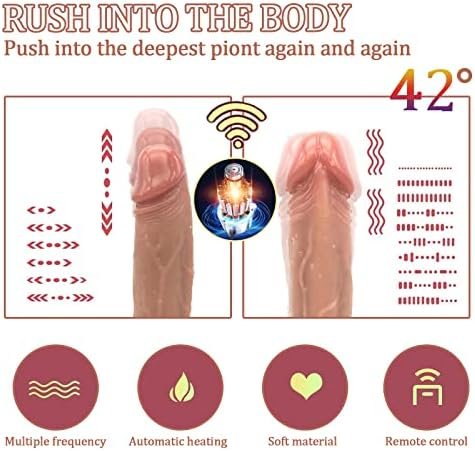 Thrusting Dildo, Heated Dildo Vibrators For Women And Men With Strong Suction Cup For Hands-Free Play 8.6 Inch 4 In 1 Realistic Vibrating Dildos Remote Control Adult Sex Toys For Pussy Anal Play - Image 3