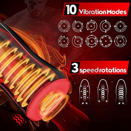 Automatic Male Masturbation Simulator, 360° Vibration Sensation, 3 Rotation Speeds & 10 Sucking Modes, Intense Penis Stimulation, Electric Masturbation For Men, Handheld Adult Oral Sex Toy4Men - Ffd - Image 2