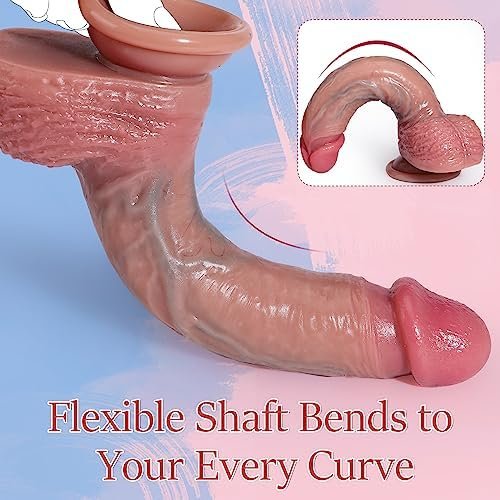 Dual Density Silicone Dildo For Ultra-Lifelike Sex Pleasure, G Spot Dildo Ultra Realistic Dong With Squeezable Head & Balls Adult Sex Toy For Female Hands-Free Masturbation (11 Inch) - Image 3