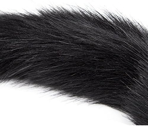Anal Plug With Smooth Long Fox Tail Butt Sex Toys Role Play Flirting Animal Tail For Couple Black Romi (L) - Image 3