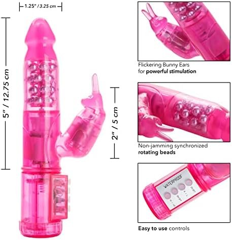 Calexotics My First Jack Rabbit - Waterproof Vibrator With Rotating Shaft - Vibe Sex Toys For Couples - Adult Hands Free G Spot Massager - Pink - Image 2