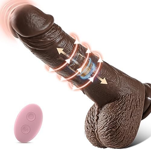 Thrusting Vibrating Dildo Vibrator Adult Sex Toys, Remote Control Realistic Vibradores Dildos Machine With Suction Cup, Lifelike Silicone Thick G Spot Anal Couple Toy For Women And Men