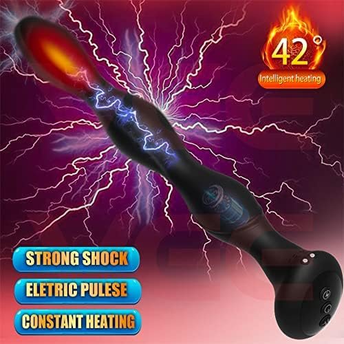 Domlust Prostate Massager Anal Beads Vibrator 5 Estim Shocking 10 Strong Vibrating Auto Heating For Men Women, 8.66 Inch Deep Insertion, Powerful Quiet 360° Bendable Magnetic Charging - Image 2