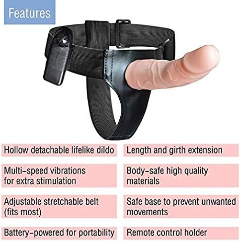 Strap On Dildo Harness For Men To Use On Women With Vibrating Hollow Dildo - Image 2