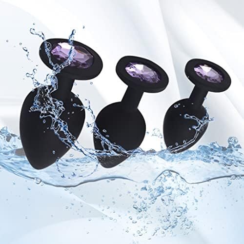 Personal Massage 3Pcs Silicone Butt Plugs Anal Sex Toys Kit For Starter Beginner Men Women Couples