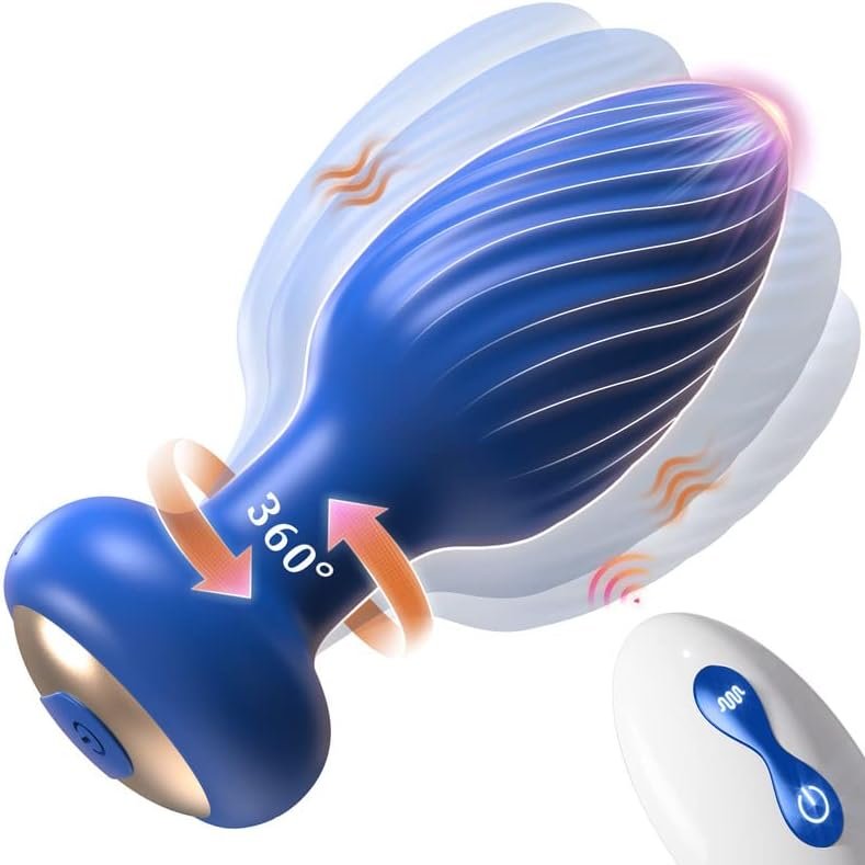 Adult Sex Toys For Men Prostate Massager - Games Vibrators Remote Control, Adult Toys Anal Plug Vibrating Butt Plug With 9 Vibrating Rotation Mode, Anal Toys Vibrator Mens Women