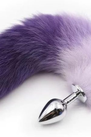 Ooiixx Sexy Fox Tail Cosplay Anal Plug Anal Butt Plug Adult Sex Toys For Women Men Couple Stainless Steel Anal Plug (Black S)