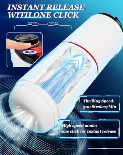 Automatic Male Masturbator Sex Toys For Men - High-Speed & 7 Thrusting Modes Adult Toys Male Masturbators Penis Pump Mens Sex Toy Male Stroker - Black - Image 3