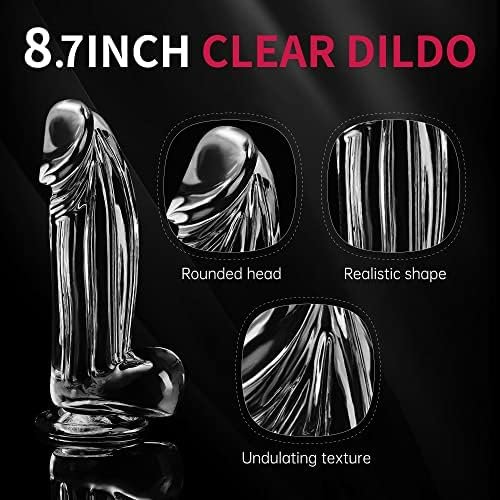 Huge Thick Clear Dildo Sex Toy - 8.7 Inch Big Penis Dildos With Strong Suction Cup For Hands-Free Play, 2'' Diameter Anal Dildo Vagina G Spot Stimulator Adult Sex Toys For Women Pleasure(L) - Image 2