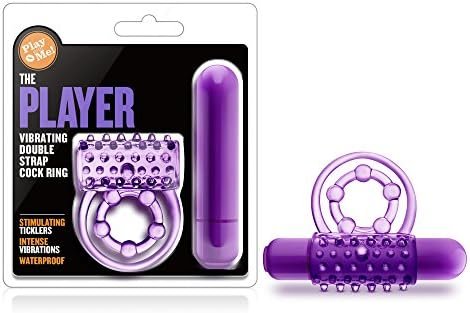 Blush The Player - Soft Stretchy Vibrating C - Ring With Loop For Balls - Ipx7 Waterproof Vibrator For Play In The Shower - Sexual Enhancer For Couples - Purple