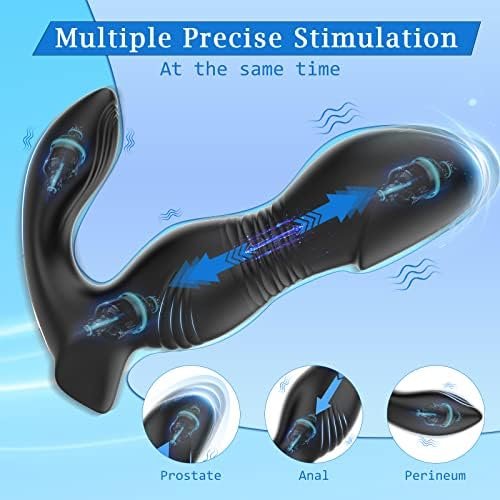 Adult Male Sex Toys For Men'S Sex – Anal Sex Toys Prostate Massager Anal Plug, App Butt Plug, 9 Thrusting & 9 Vibrating Dildo G Spot Clitoral Vibrator For Woman Couples Male Sex Toy Wearable Panties - Image 2