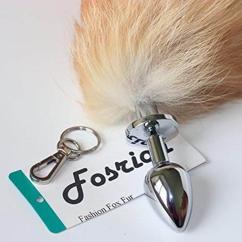 Multi-Function Fox Tail Anal Plug With Stylish Keychain Attachment (Golden, Small Plug) - Image 2