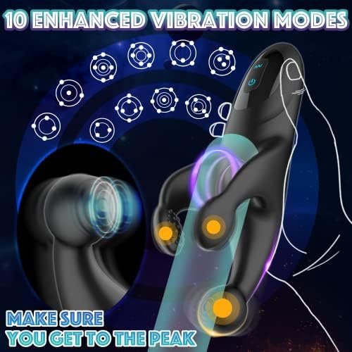 Male Vibrator Sex Toys For Men, Male Sex Toys Mens Vibrator Flapping Male Masturbator Penis Vibrator, 10 Flapping & 10 Powerful Vibrations, Male Stroker Glans Trainer Stimulator Adult Toys For Men - Image 3