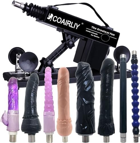 Coairliy Sex Machine For Female Masturbation Love Machine 3Xlr Connector Sex Machine Pumping Gun Adjustable Sex Toy 8 Attachments