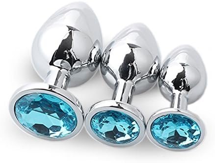 3Pcs Anal Plug Jeweled Butt Plug Prostate Anal Sex Toys Butt Plug Trainer Kit With Crystal Diamond Beginner Anal Toy For Adult Unisex(White) - Image 3
