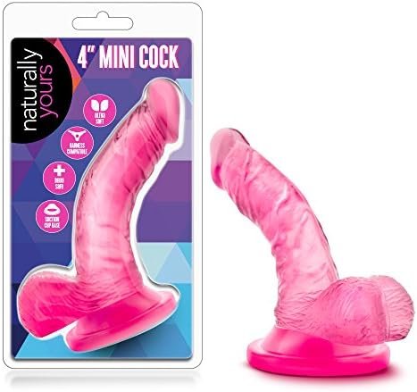 Blush - 4 Inch Realistic Slim Curved G Spot Suction Cup Dildo Sex Toy For Women Pegging - Transparent Pink