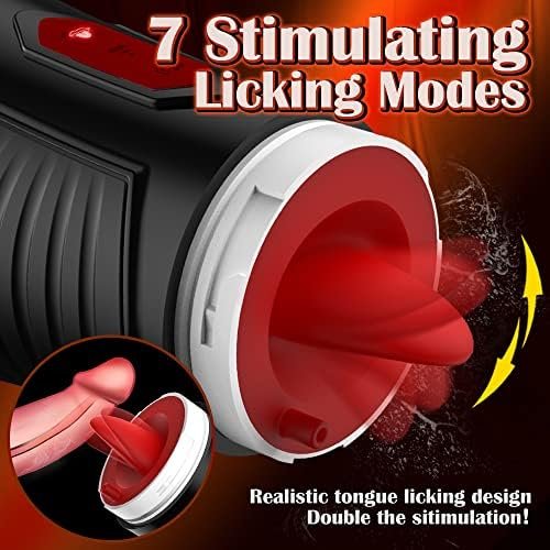 Automatic Tongue Licking Male Masturbators, Sucking Cup With 7 Licking & 4 Suction Modes For Male Sex Toys, Penis Pump Visible Blowjob Stroker Toy For Mens Masturbation - Image 2