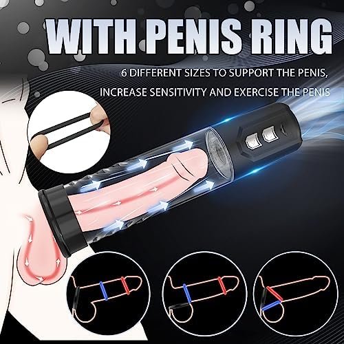 Electric Penis Vacuum Pump With 4 Suction Intensities, Rechargeable Automatic High-Vacuum Penis Enlargement Extend Pump, Penis Enlarge Air Pressure Device Black - Image 3