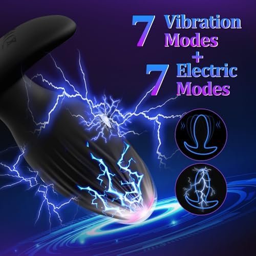 Electric Shock Anal Vibrator Prostate Stimulator Vibrating Anal Plug With 7 Powerful Vibrations 7 Electric Shock Pulse Modes, Anus Massager G-Spot Anal Sex Toy For Men, Women - Image 2