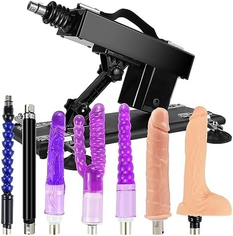 Sex Machine Thrusting Dildo Machine, Wimoso Automatic Sex Machine For Women With 3Xlr Connector Adjustable Speed And Postion Hands Free Thrusting Sex Toy