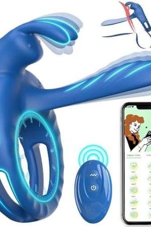Vibrating Cock Ring Male Sex Toys - App Penis Sleeve Couple Sex Toys, Rabbit Penis Ring Vibrator With Remote 10 Vibration Clitoral G Spot Stimulator, Adult Toys Penis Enlarger Cock Sleeve