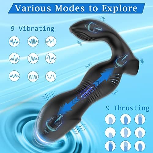 Adult Male Sex Toys For Men'S Sex – Anal Sex Toys Prostate Massager Anal Plug, App Butt Plug, 9 Thrusting & 9 Vibrating Dildo G Spot Clitoral Vibrator For Woman Couples Male Sex Toy Wearable Panties - Image 3