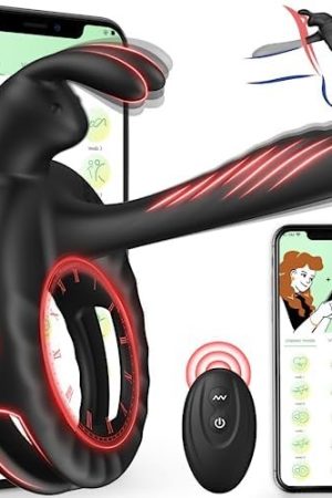 Rabbit Vibrating Cock Ring Penis Ring With App, Couples Sex Toys Vibrators, 10 Vibration Penis Sleeve Girth Enhancer With Bunny Clitoral Stimulator G Spot Vibrator, Adult Sex Toys For Men Women Couple