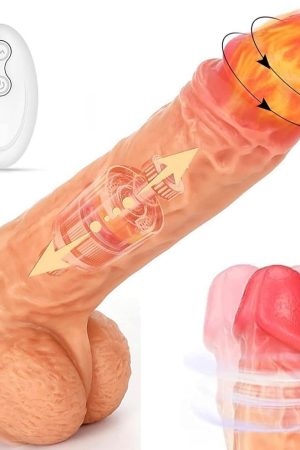 Thrusting Dildo Realistic Sex Toy For Women With 8 Vibrating Modes For G Spot Clitoral Anal Stimulation 2023 Tashilong Silicone Dildo Vibrator With Strong Suction Cup Adult Toy 8.7 Inch
