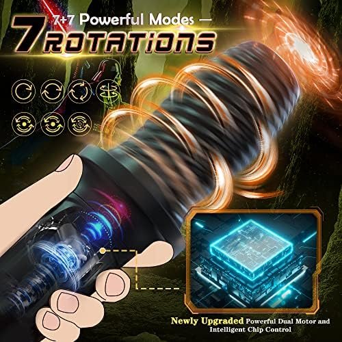 Automatic Male Masturbator, Vibrating Male Masturbator Cup With 7 Rotations & 7 Vibrations For Blowjob Sex Toy, Electric Male Masturbators For Men Vibrating Male Sex Toys With 360° Wrapped Inner - Image 2