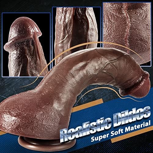 Realistic Dildo,8.8 Inch Huge Dildos,Thick Dildo With Suction Cup,Body Safe Material Soft,Silicone Black Dildo,Anal Sex Toys For Women And Men,Adult Toys Consoladores - Image 2
