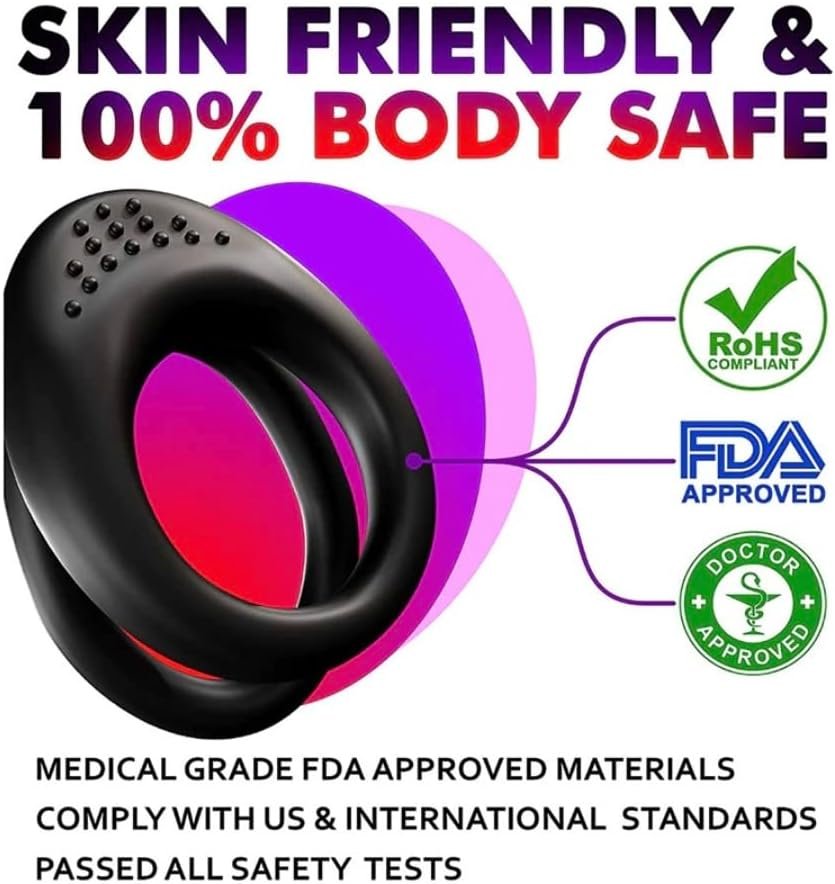 Silicone Penis Ring Cock Ring For Men 3-In-Ultra Soft Stretchy Penis Enlarger & Male Enhancement Device Sex Toys For Men Women And Couples - Image 2