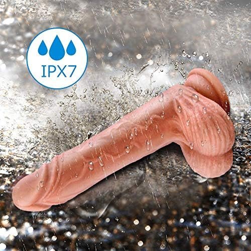 Thrusting Dildo Vibrator With Strong Suction Cup,Heating Realistic Dildo With 8 Thrusting Modes Liquid Silicone Adult Sex Toy G-Spot Vibrator For Women Vagina Men Anal Masturbation - 8 Inch Flesh - Image 3
