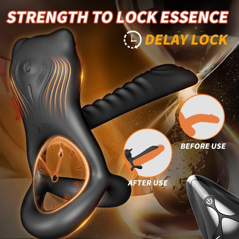 Penis Pump And Vibrating Cock Ring 3 In 1 Penis Ring Couple Vibrator Adult Sex Toys For Men, Couple - Image 3