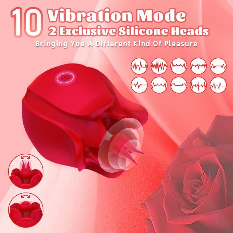 Nincrane Sex Toy Vibrator For Women, Puwcbze G Spot Stimulator With 10 Vibrating Modes & 2 Silicone Patterns Waterproof Adult Toys For Women Couple - Image 2
