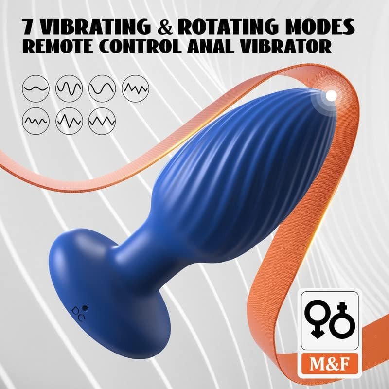 Adult Sex Toys For Men Prostate Massager - Games Vibrators Remote Control, Adult Toys Anal Plug Vibrating Butt Plug With 9 Vibrating Rotation Mode, Anal Toys Vibrator Mens Women - Image 3