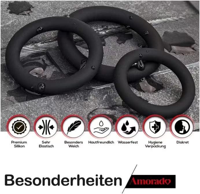 Newly Silicone 3Pcs Cock Ring For Men Erection Silicone Cock Rings For Couple Sex Toy Penis Ring For Male Longer Harder Stronger Machine Sunglasses Sg-C3 - Image 3