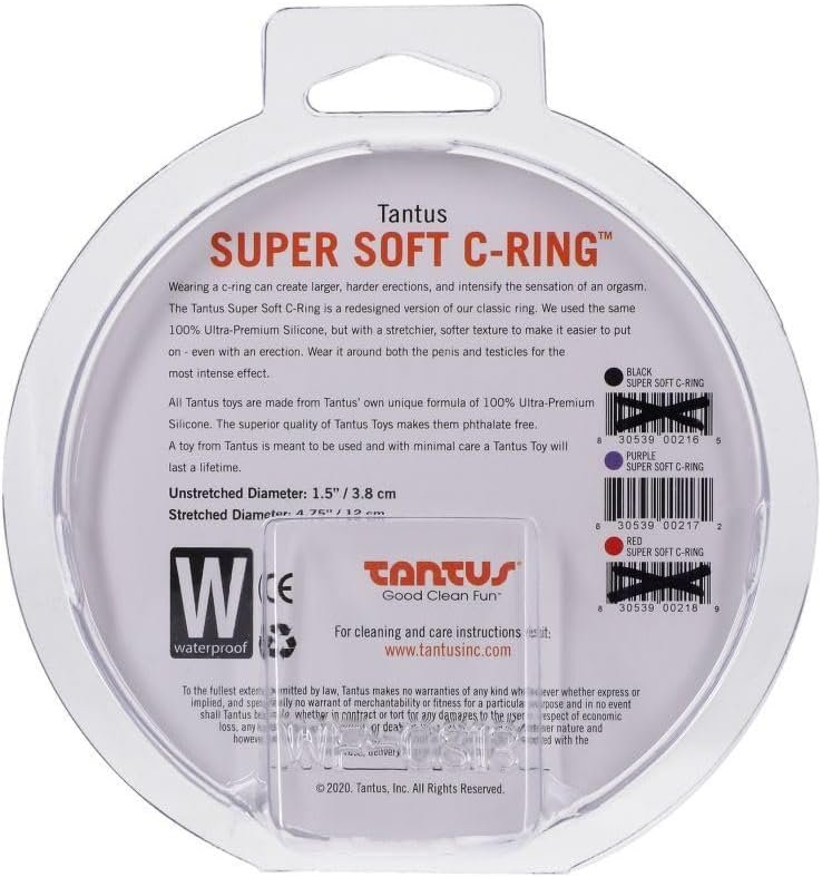 Tantus Adult Toys Super Soft C-Rings - Silicone Satin Finish Penis Ring, Ultra-Premium Male Sex Toy - 4.75" Stretched Resistance Adjustable Cock Ring For Men, Couples - Lilac - Image 3