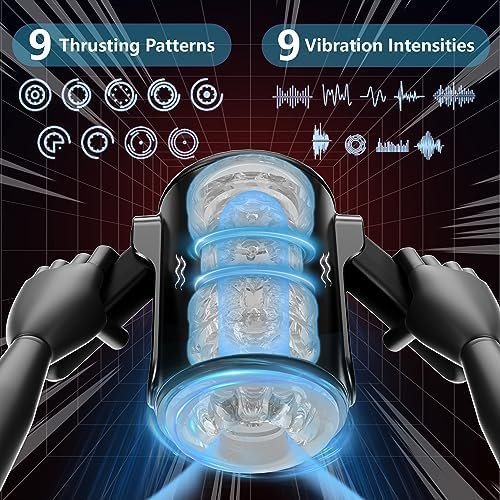 Automatic Male Masturbator Sex Toy With 9 Thrusting & Vibration Settings, Penis Pump Male Sex Toys For Men, Adult Toys Pocket Pussies With Foldable Handles, Male Stroker Adult Sex Toys & Games - Image 2