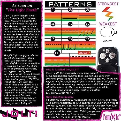 Womens Remote Control Vibrating Panties With Jolt! As Seen On The Ugly Truth (3 Pairs, Fits All) - Image 2