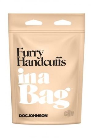 In A Bag Furry Handcuffs Black