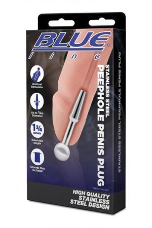 Blueline Stain Steel Peephole Penis Plug